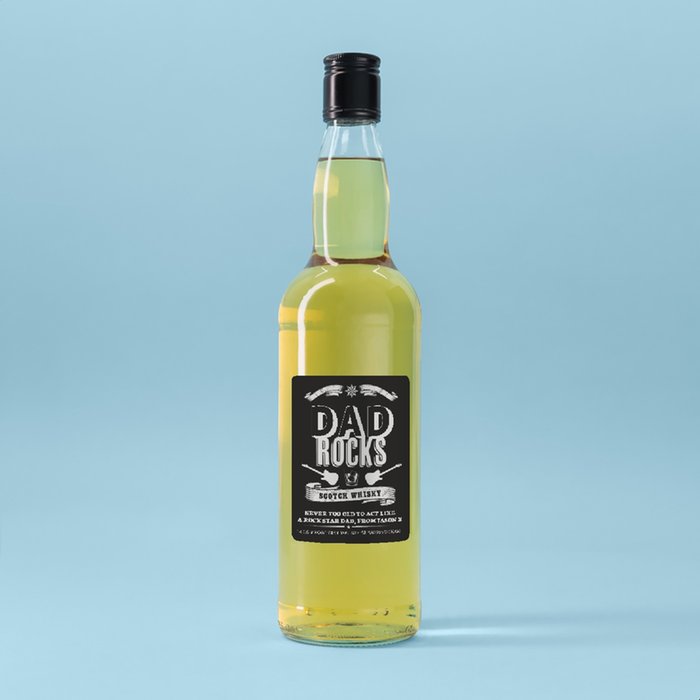 Personalised Dad Rocks Scotch Whisky 70cl