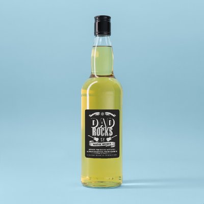 Personalised Dad Rocks Scotch Whisky 70cl