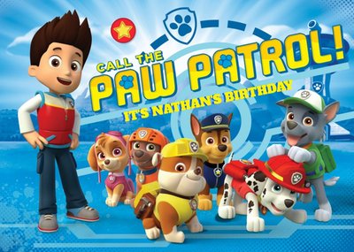 Paw Patrol Birthday Card