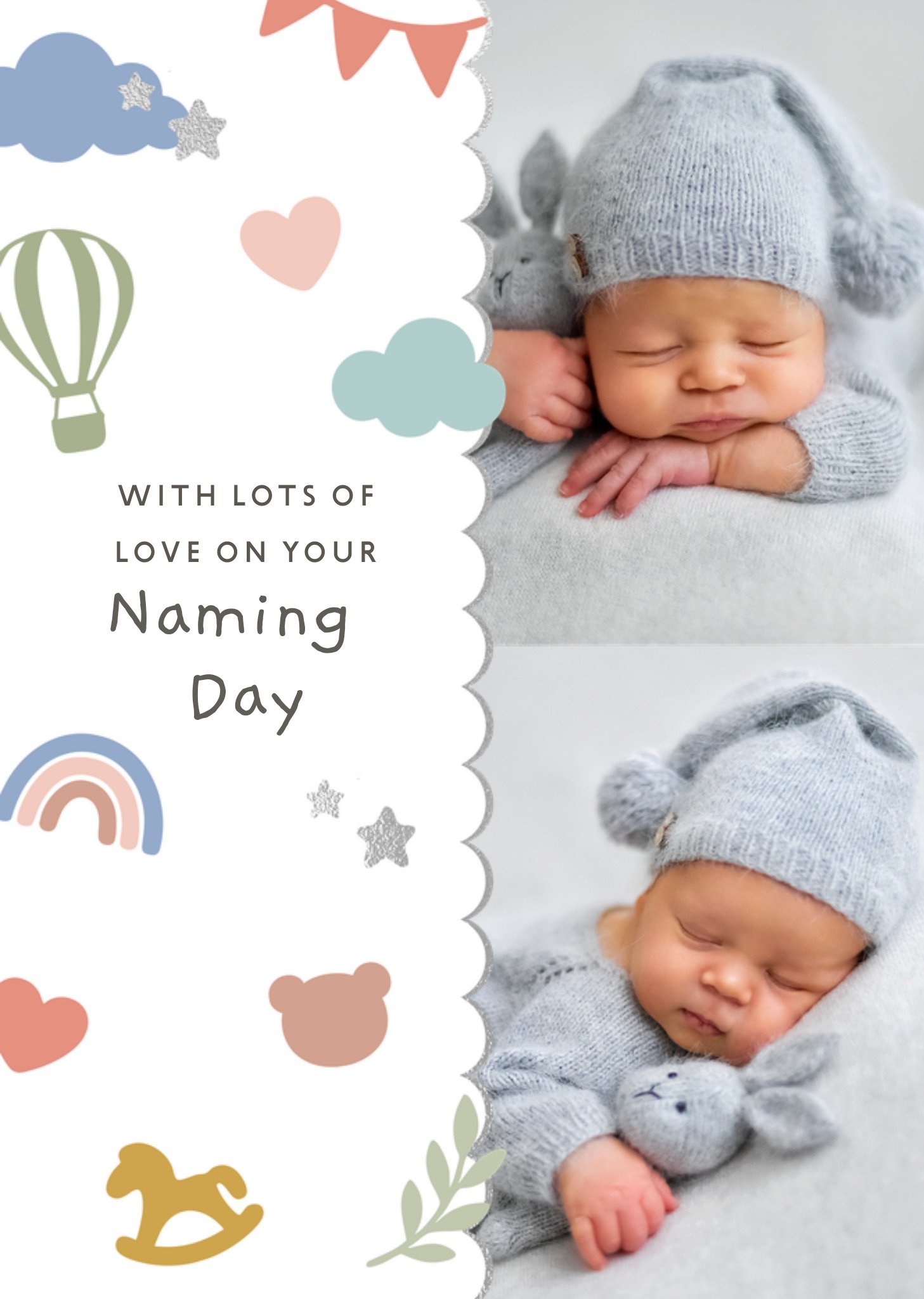Moonpig Cute Photo Upload Naming Day New Baby Card