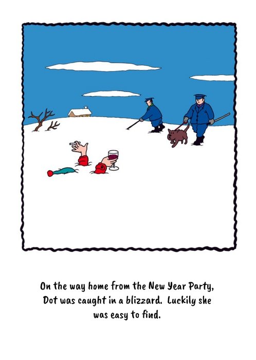 Caught In A Blizzard Funny Personalised Happy Christmas Card