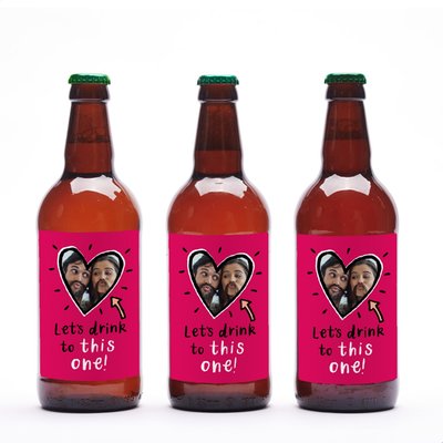 Personalised Lets Drink To This One Beer Trio 3x500ml