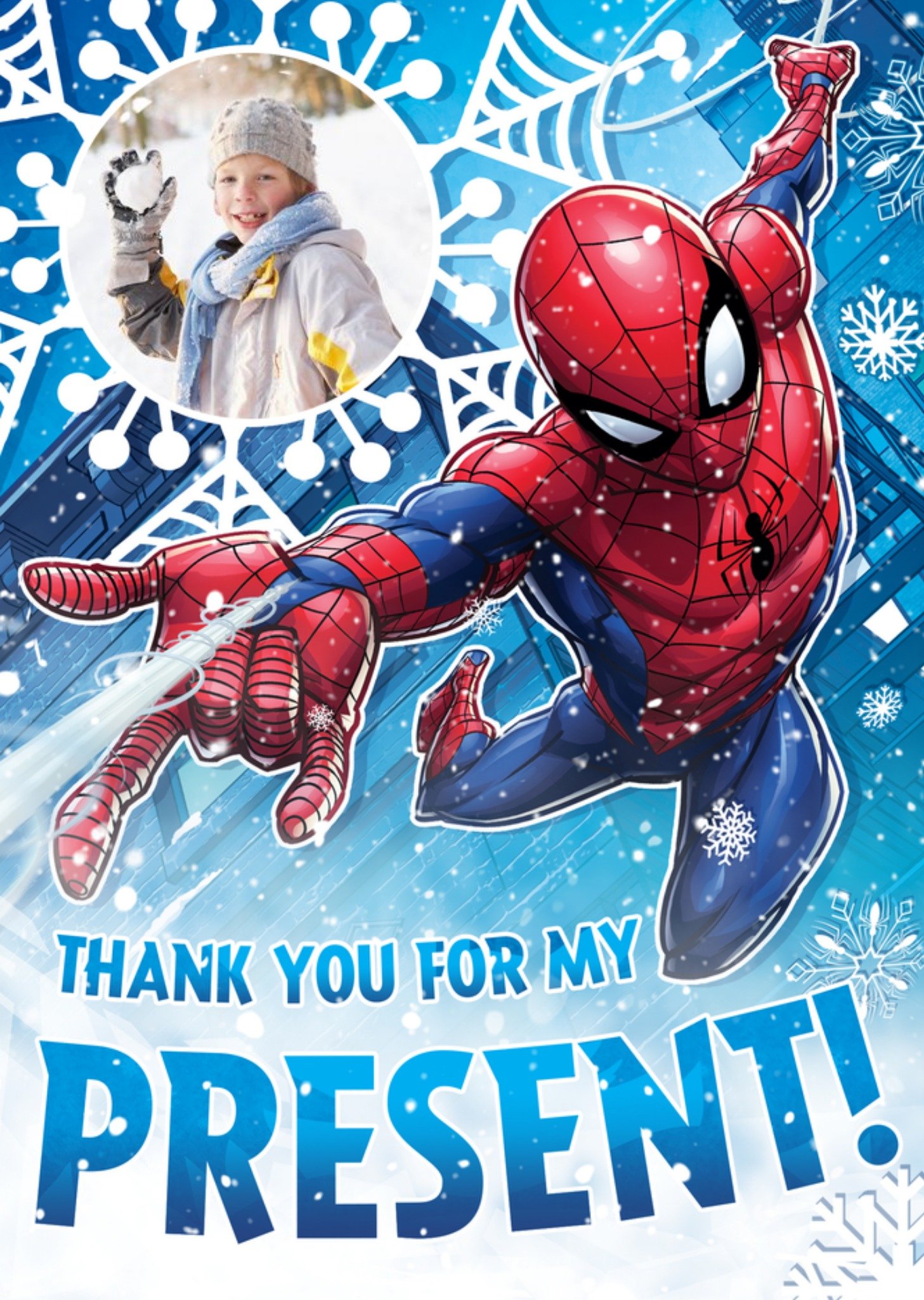 Disney Spiderman Card - Christmas - Thank You For My Present