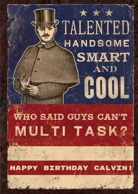 Who Said Guys Can't Multi Task? Birthday Card