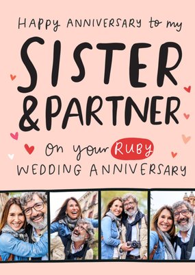 On Your Ruby Wedding Anniversary Photo Upload Card