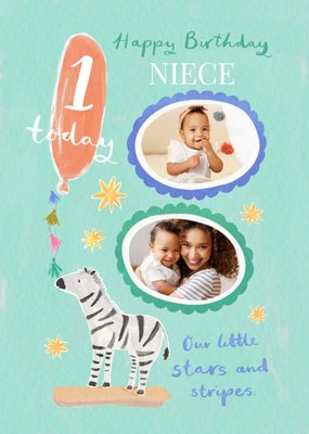 Niece Photo Upload 1st Birthday Card