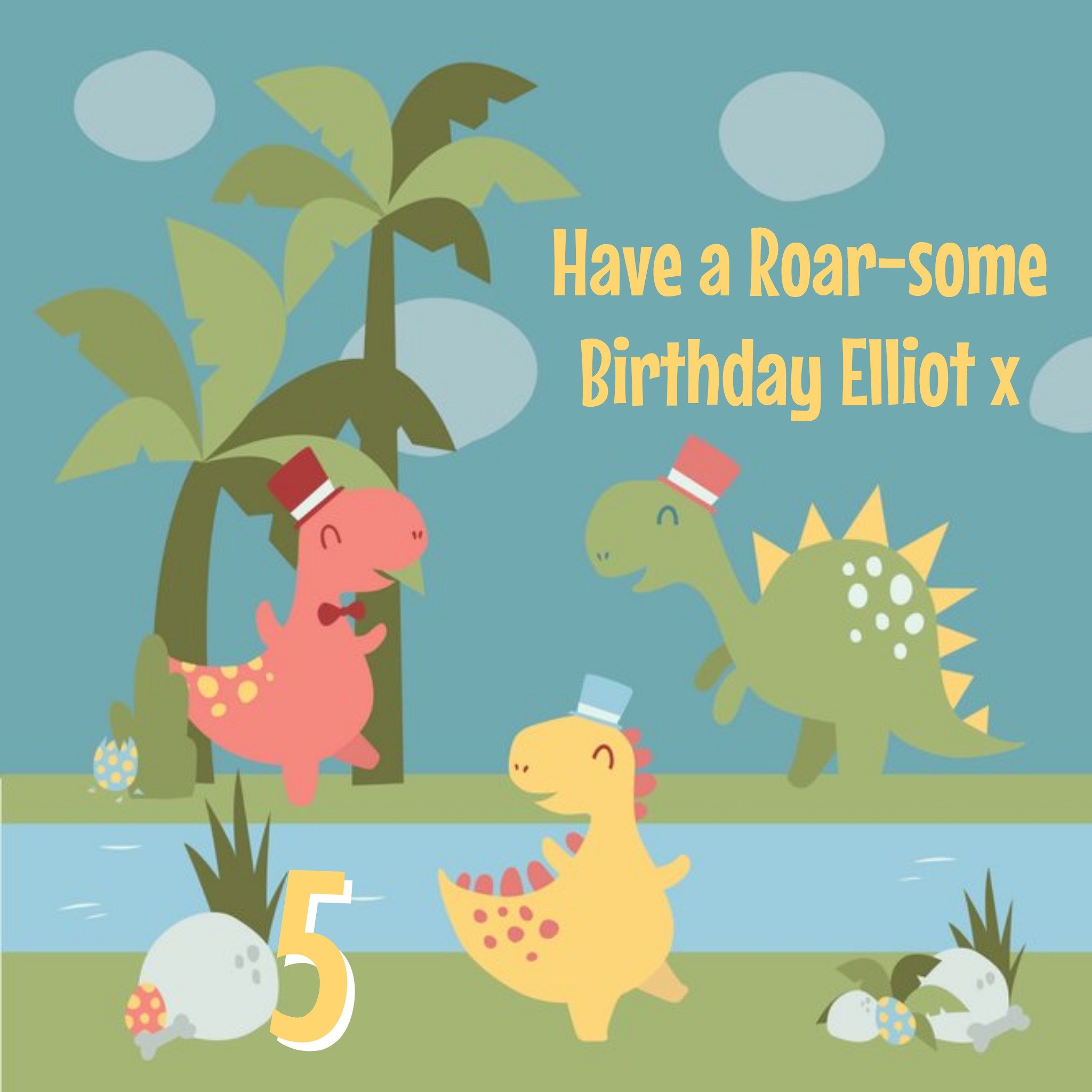 Moonpig Have A Roar-Some Birthday Personalised Happy Birthday Card