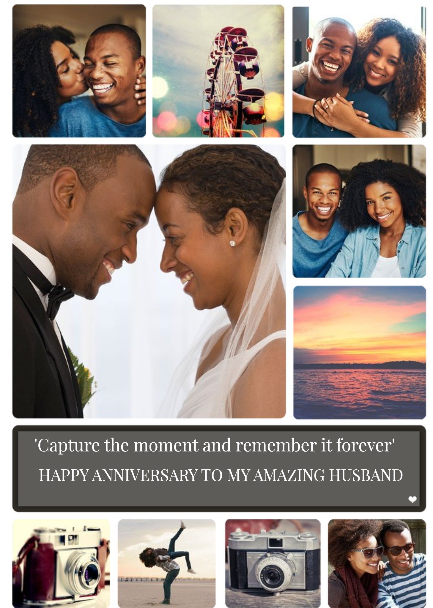 Moonpig Happy Anniversary Photo Upload Card To My Amazing Husband