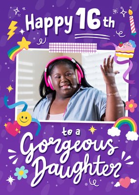 To A Gorgeous Daughter Photo Upload Birthday Card