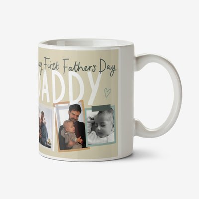 Happy First Father's Day Daddy Photo Upload Mug