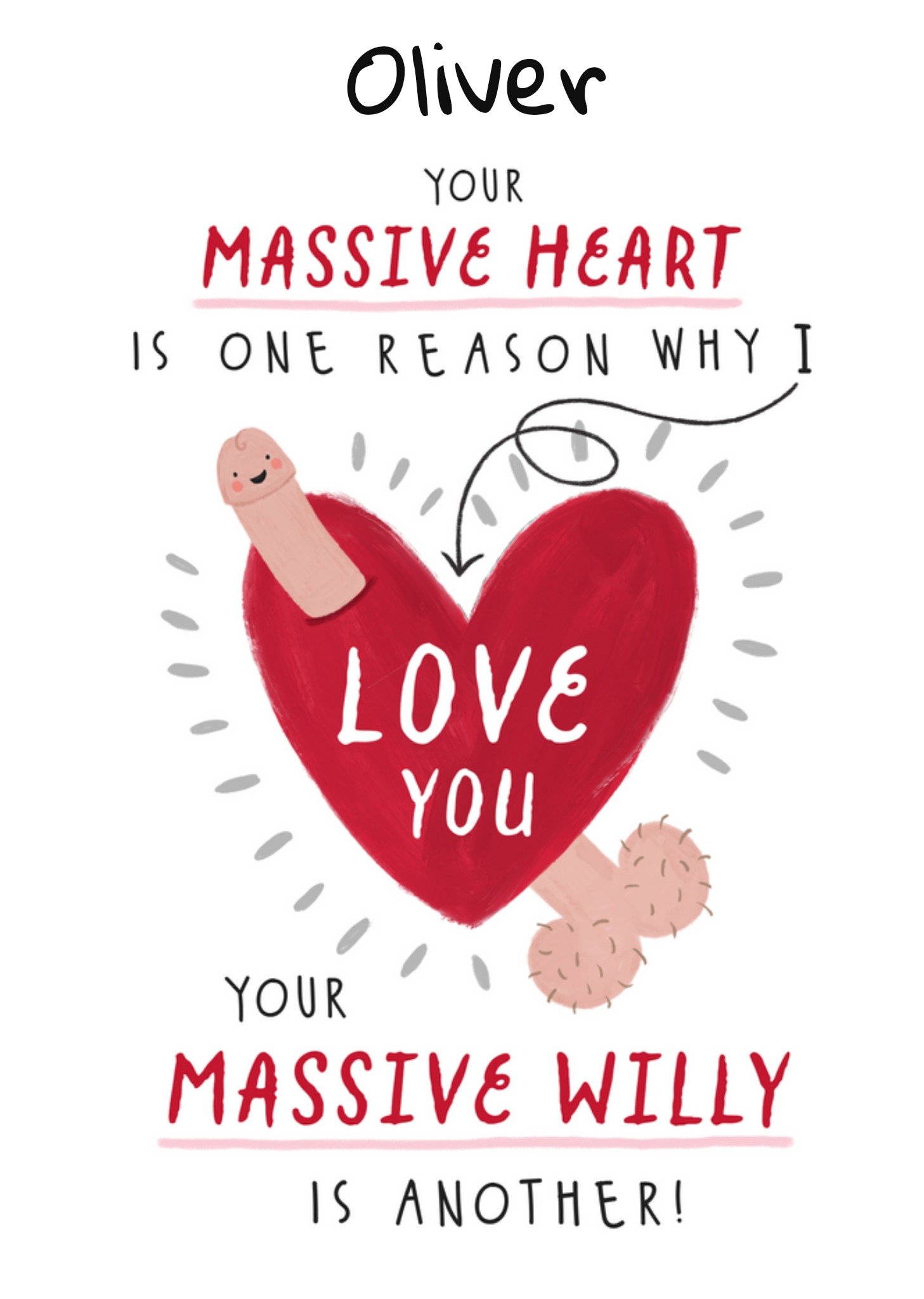 Moonpig Your Massive... Is One Reason I Love You Card, Large