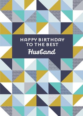 Husband Geometric Birthday Card