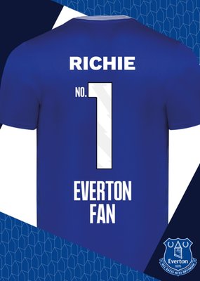 Number 1 Everton Fan Card