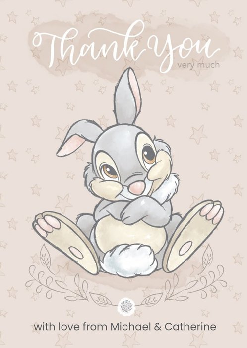 Disney Baby Personalised Thumper Thank You Card