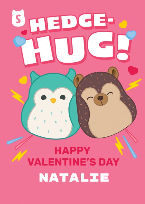 Squishmallows Cute Hedghogs Hug Valentine's Day Card