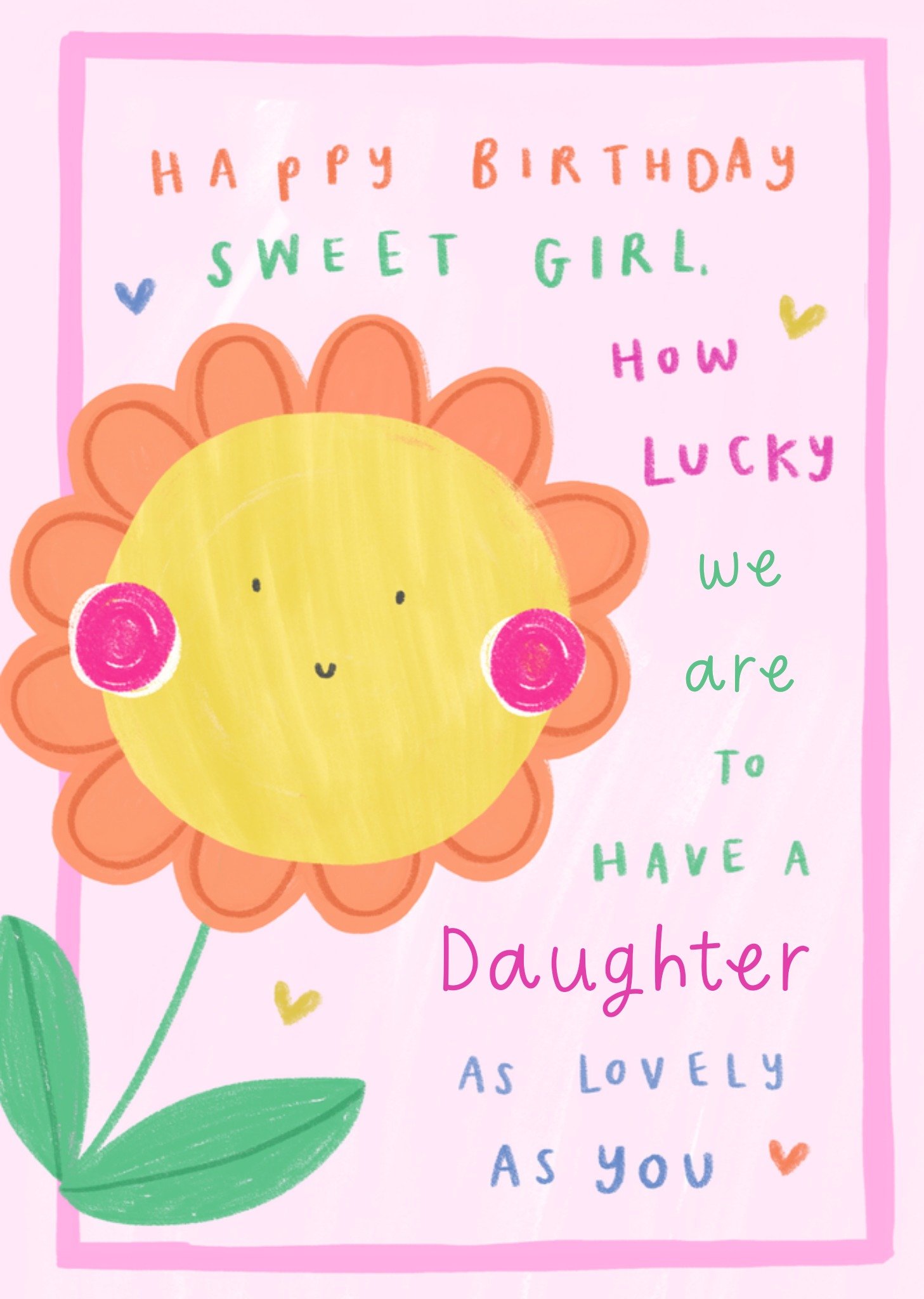 Moonpig Happy Birthday Sweet Girl Daughter Birthday Card