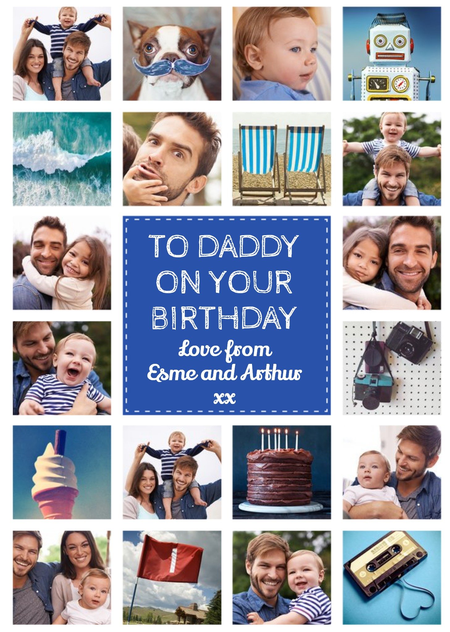 Moonpig To Our Daddy Multi Photo Upload Birthday Card