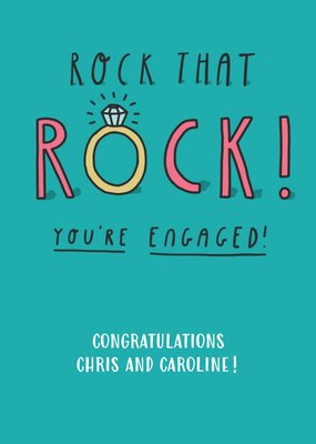 Rock That Rock Engagement Personalised Card