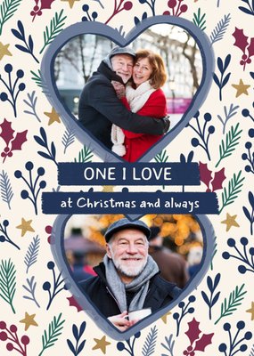 One I Love Photo Upload Christmas Card