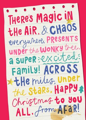 There's Magic In The Air Handwritten Letter Christmas Card