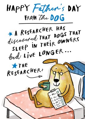 Humourous Happy Father's Day From The Dog Card