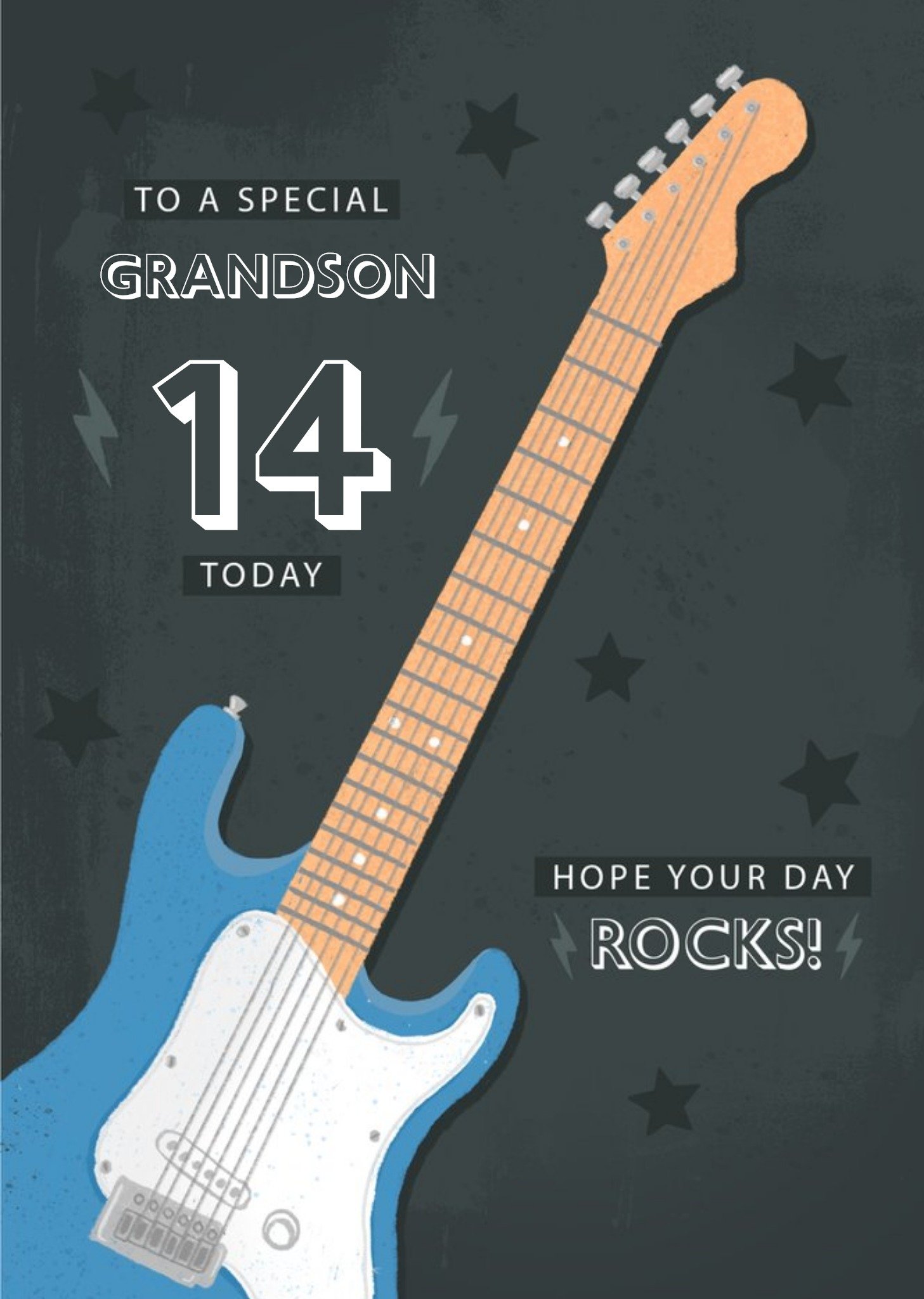 Moonpig Guitar Hope Your Day Rocks Birthday Card