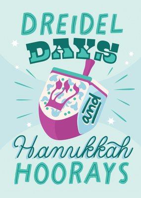 Dreidel Days And Hanukkah Hoorays Illustrated Card