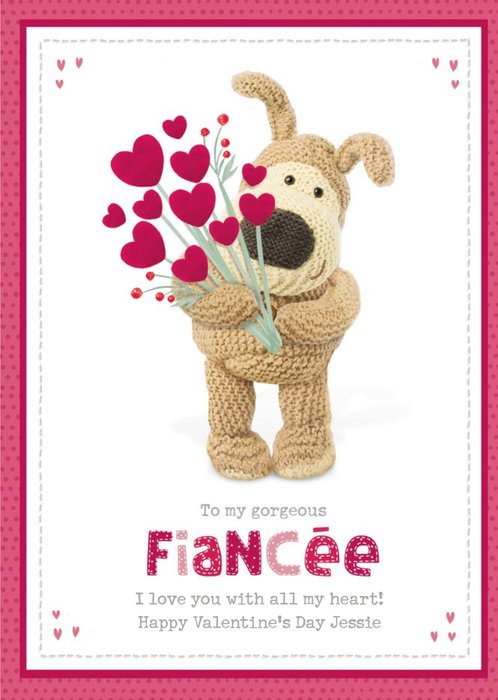 Cute Boofle To my Gorgeous Fiancee Valentine's Day Card