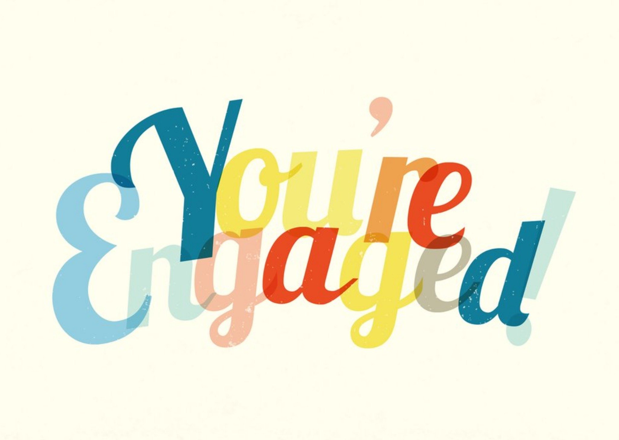 Moonpig Colourful You're Engaged Card