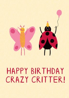 Happy Birthday Crazy Critter Card