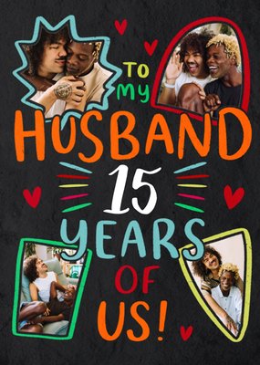 To My Husband Photo Upload Anniversary Card