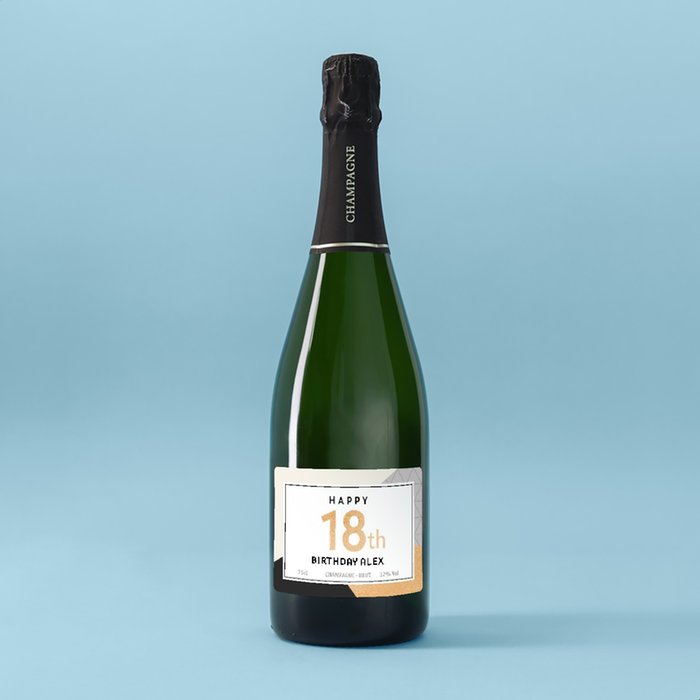 Personalised 18th Birthday Champagne 75cl