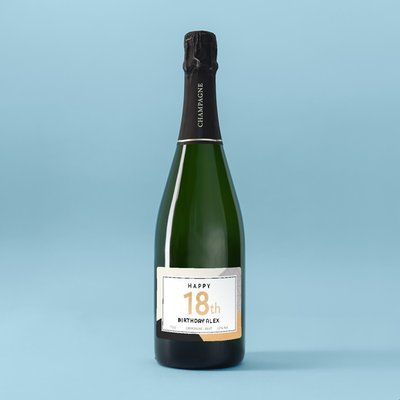 Personalised 18th Birthday Champagne 75cl