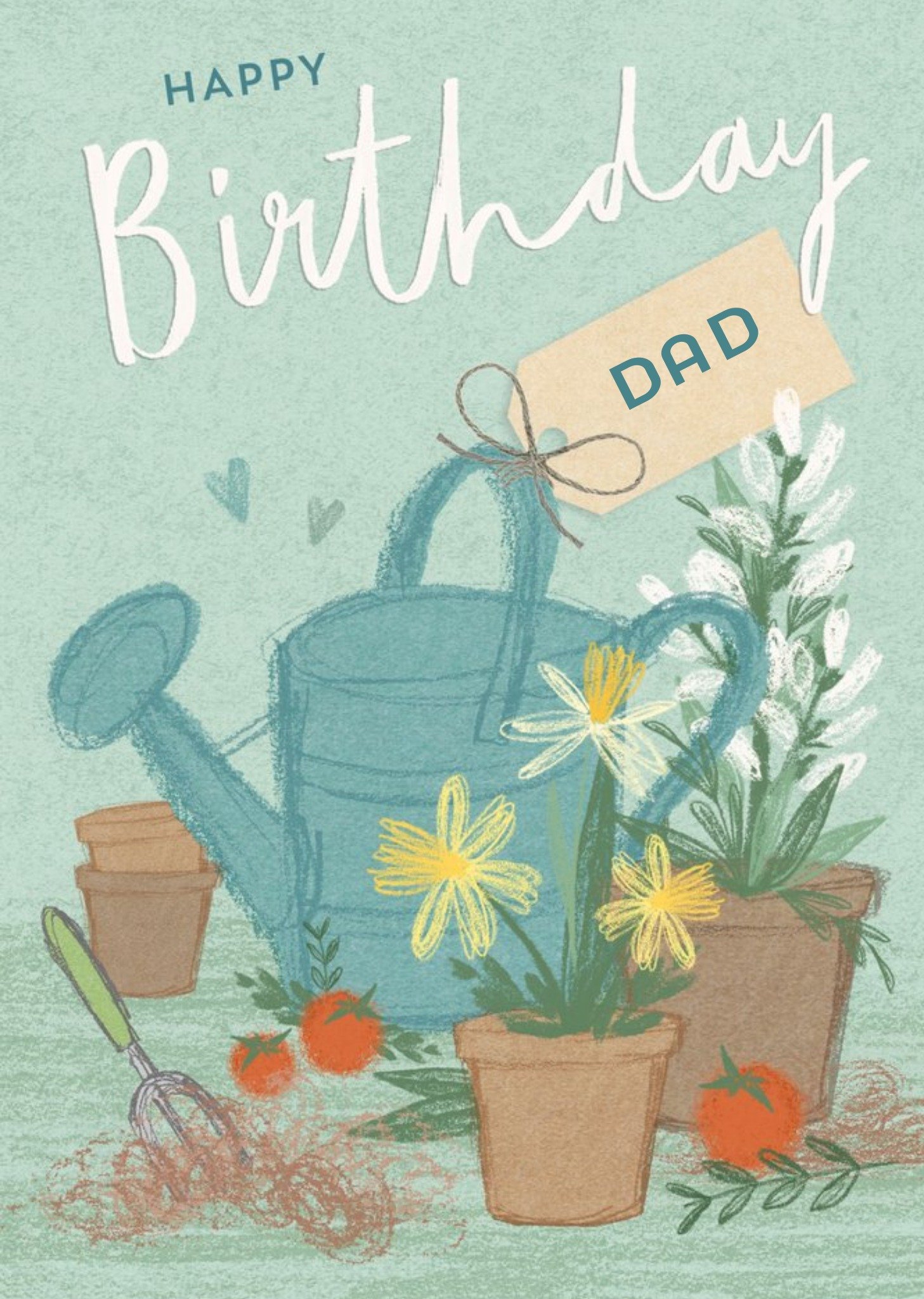 Moonpig Floral- Happy Birthday Card - Dad