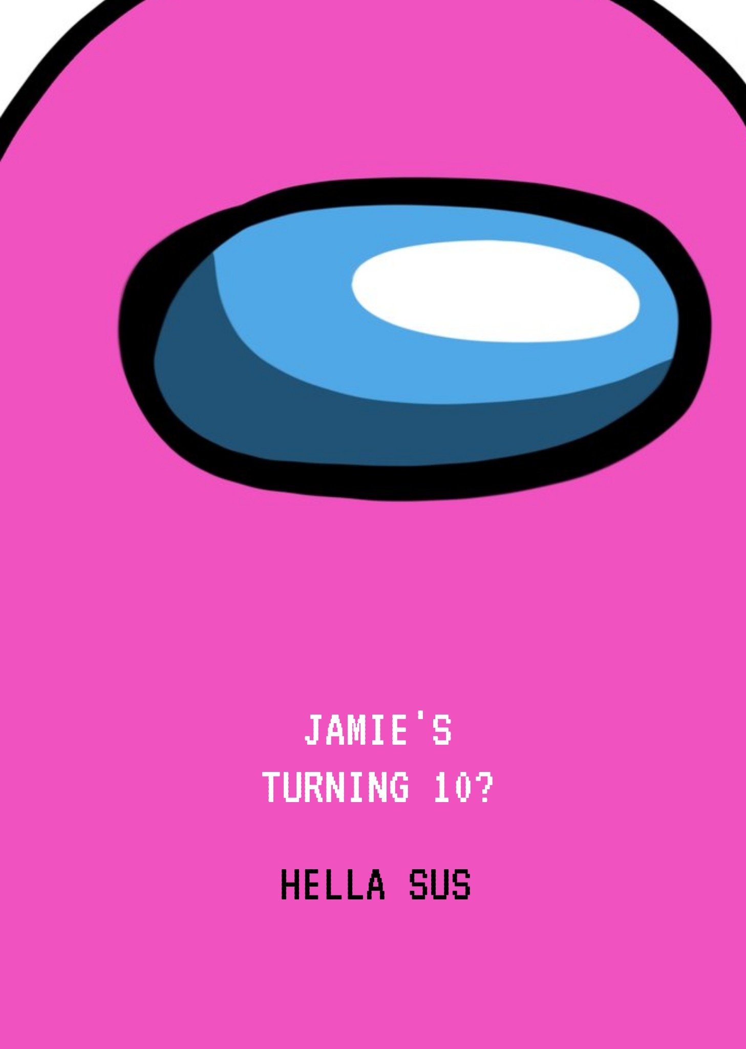 Moonpig Funny Gaming Meme Hella Sus 10th Birthday Card