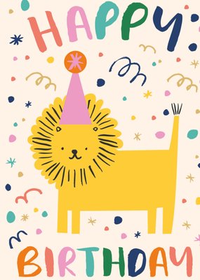 Rumble Cards Party Lion Birthday Card