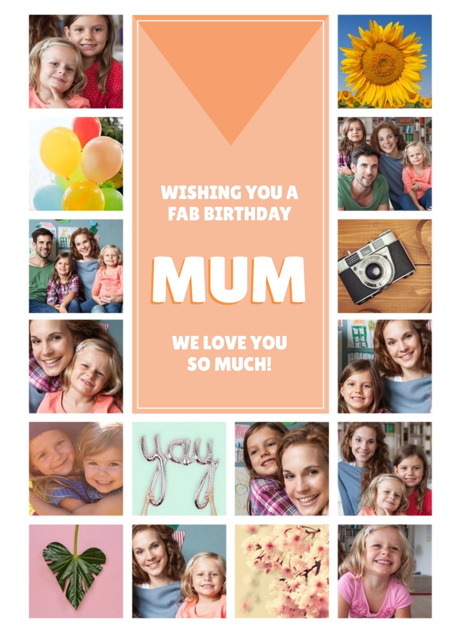 Moonpig Birthday Card - Photo Upload Card - Mum