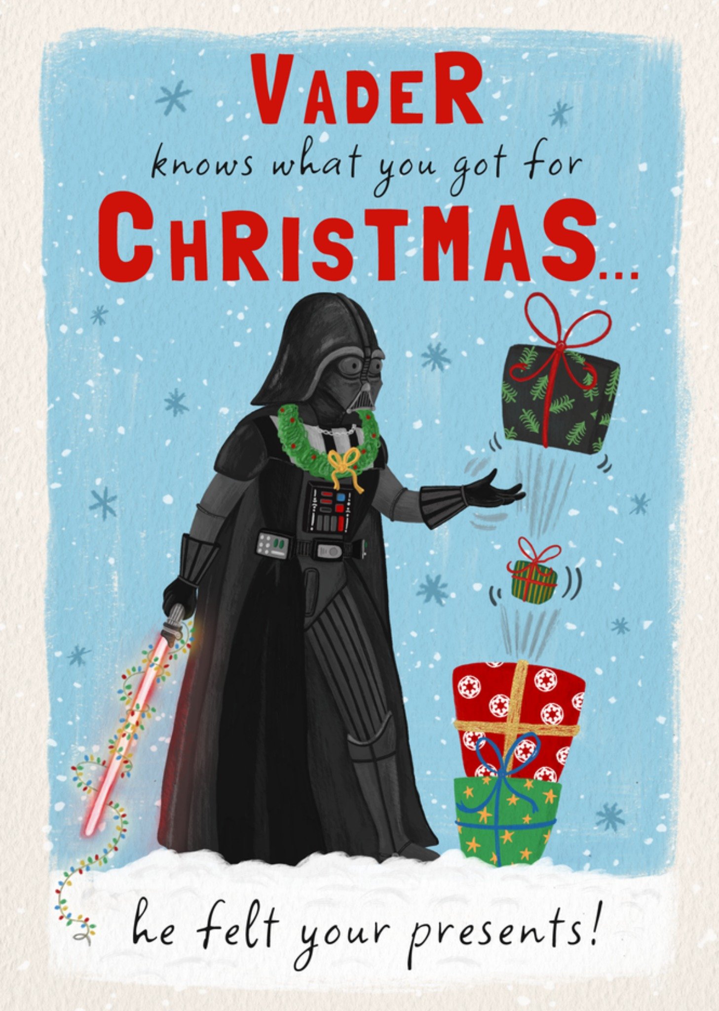 Star Wars Vader Knows What You Got For Christmas Card