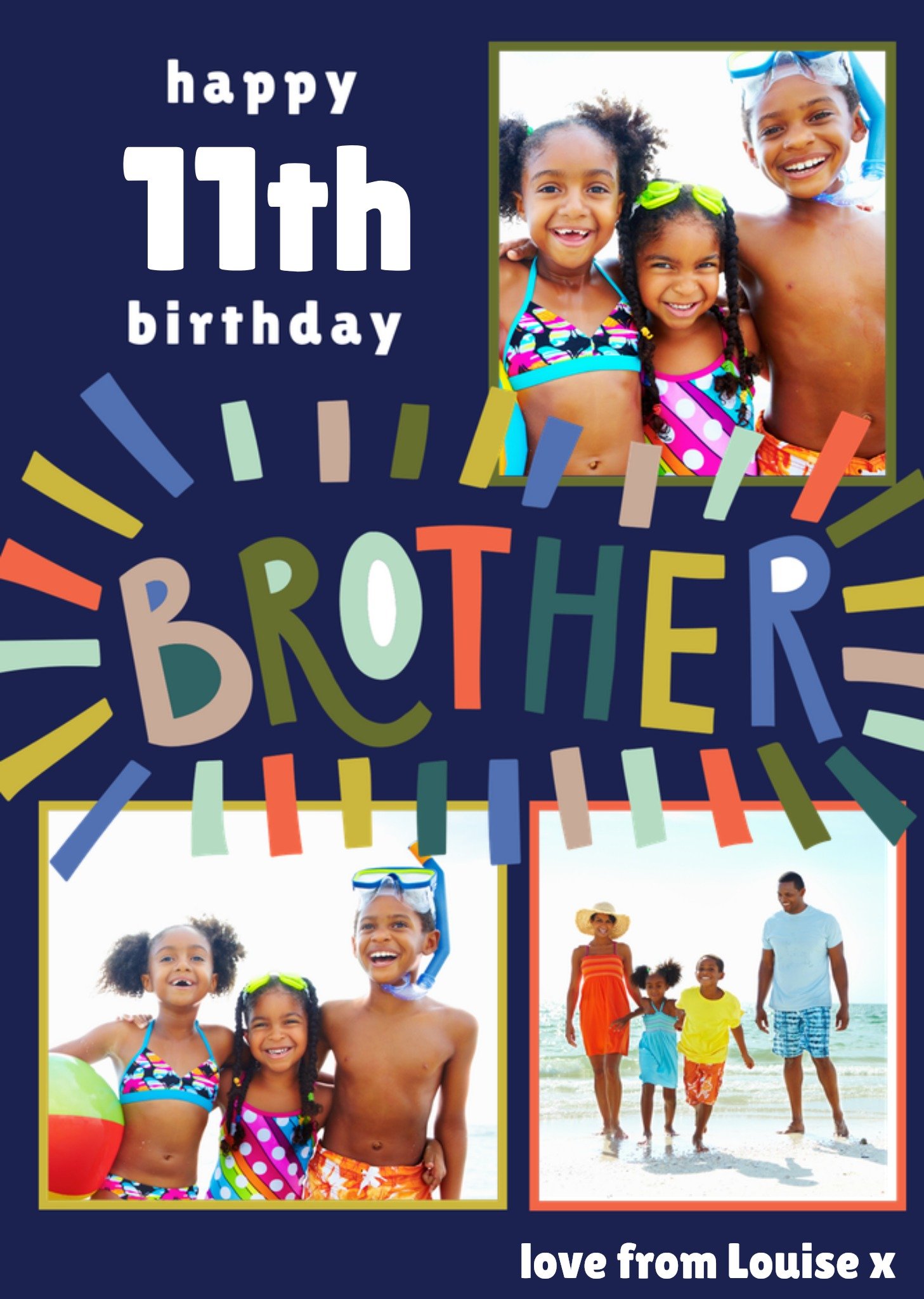 Moonpig Brother's Photo Upload Birthday Card