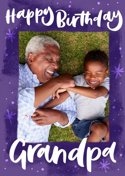 Grandpa Photo Upload Birthday Card