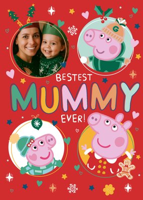 Peppa Pig Bestest Mummy Ever Photo Upload Christmas Card