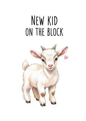 New Kid On The Block Illustrated New Baby Card