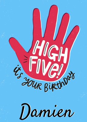 High Five It is Your Birthday Happy Birthday Card