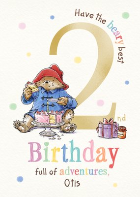 Paddington Beary Best Second Birthday Card