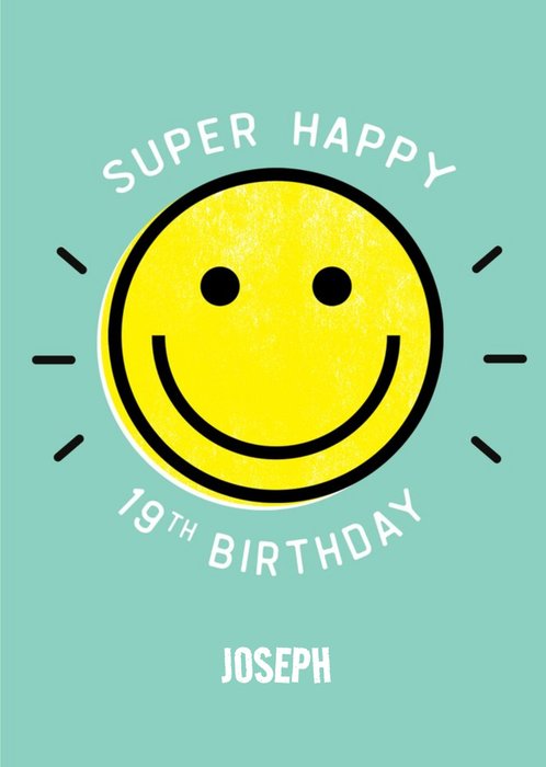 Pigment Happy Bright 19th Birthday Card