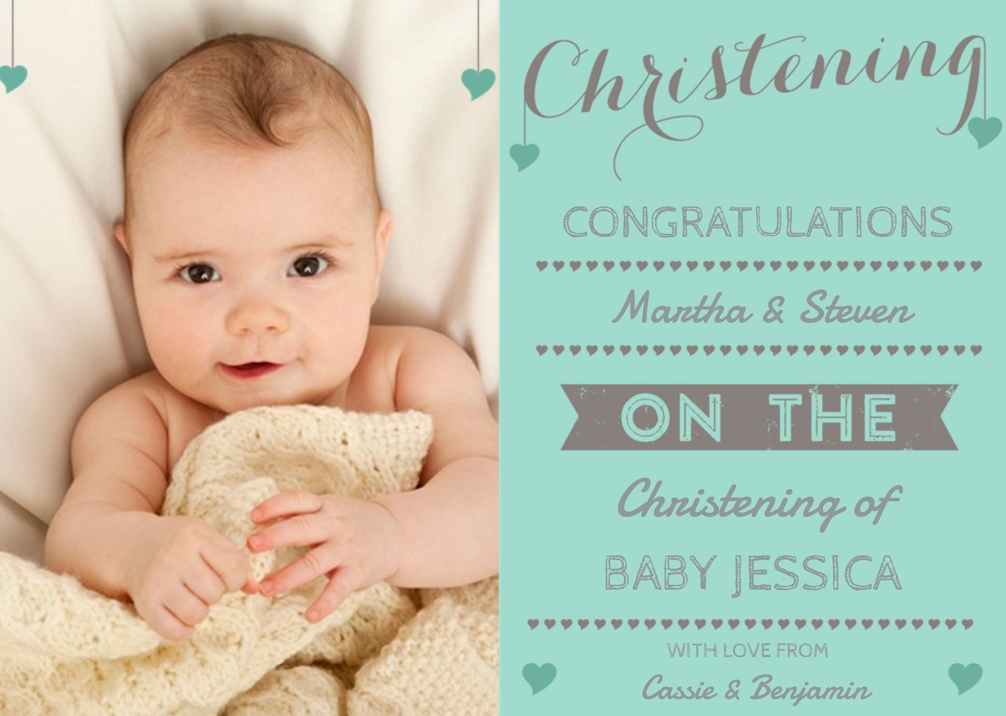 Moonpig Congratulations Christening Card
