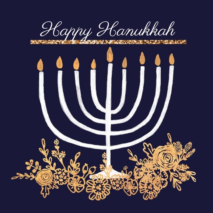 Happy Hanukkah Personalised Menorah Card