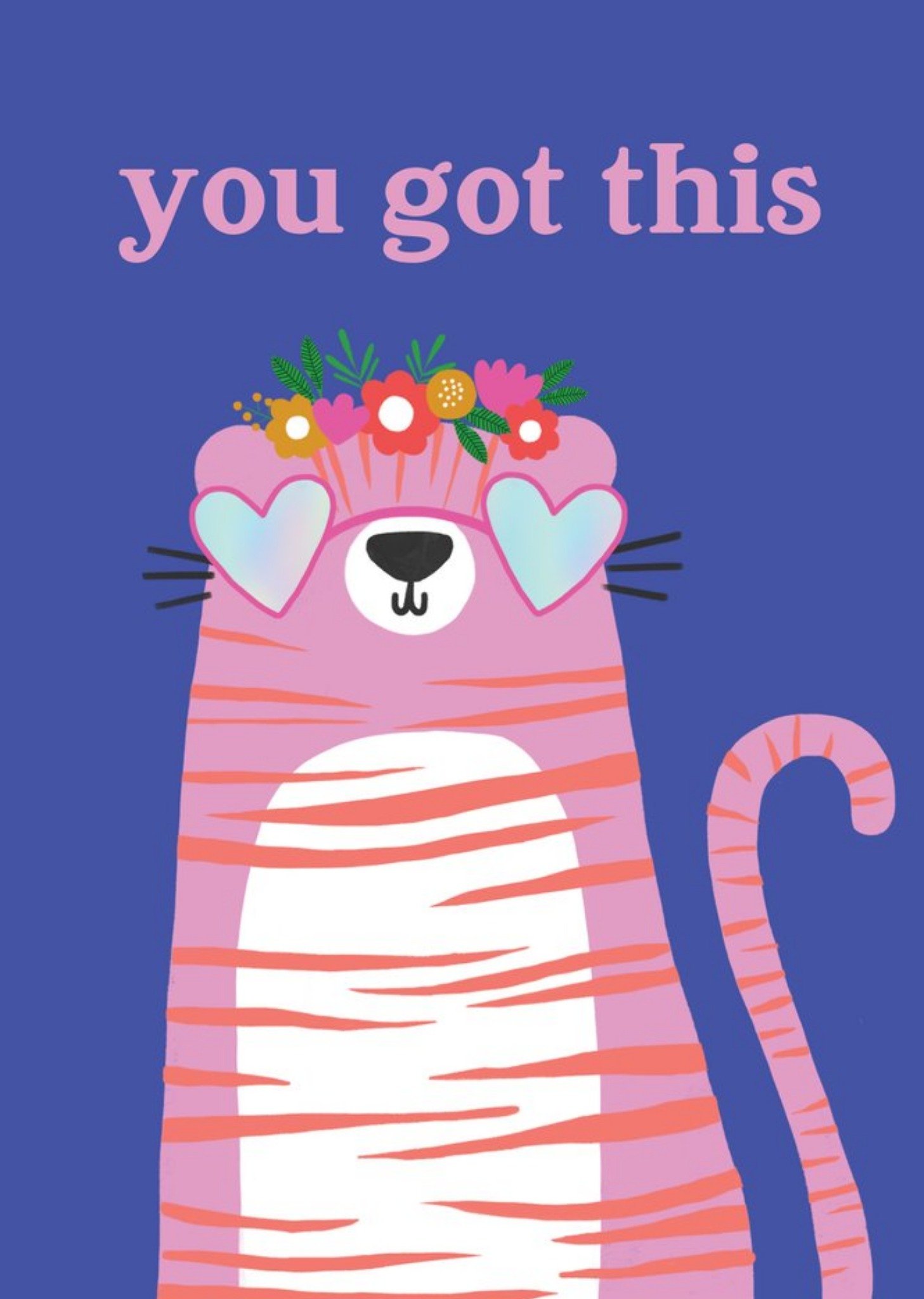Moonpig Paperlink Choose Joy Character Cat Card