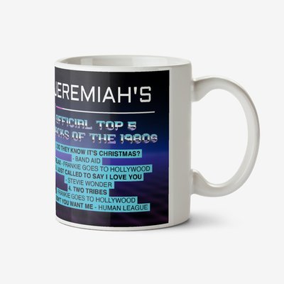 Official Charts Top 5 Tracks Of The 1980s Photo Upload Mug