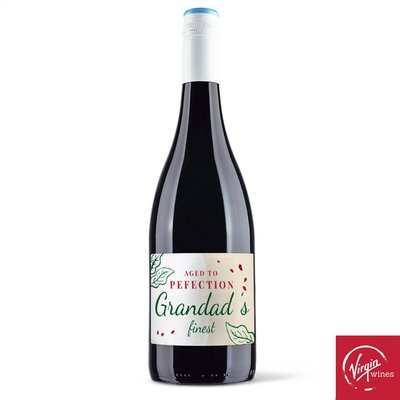 Personalised Virgin Wines Aged To Perfection Grandad Red Wine 75cl